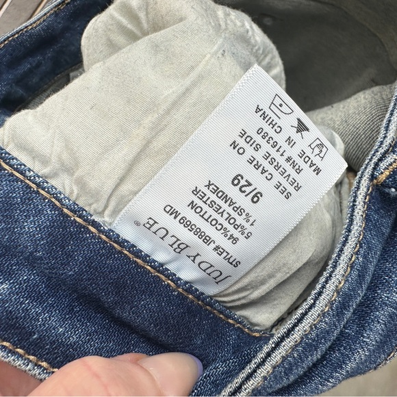 Judy Blue Queen of Hearts Boyfriend Fit Denim Jeans Size 9 / 29 - Picture 11 of 11